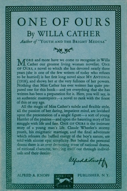 One of Ours by Willa Cather