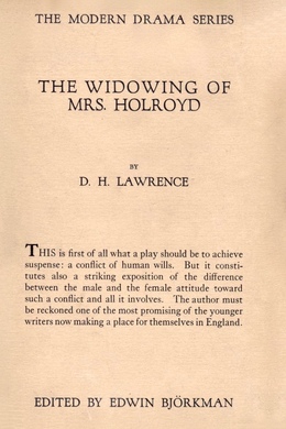 The Widowing of Mrs. Holroyd by D. H. Lawrence